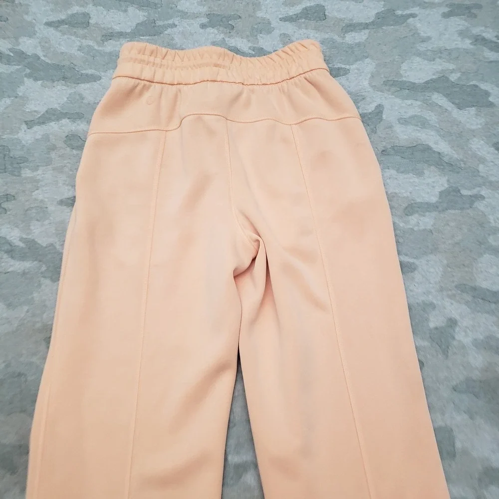 Lululemon Softsteme Pants Womens 0 Orange Hight Rise Gym Pockets Drawstring